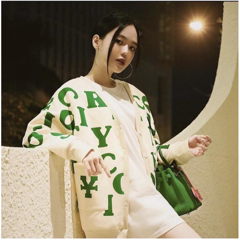 Áo Khoác Nỉ Bông Cardigan IN Chữ Nam, Nữ Unisex-CDGINCHU