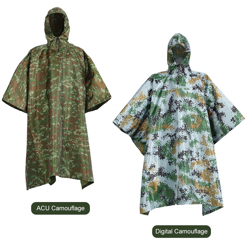Áo mưa Poncho cắm trại ngoài trời Đi bộ leo núi bằng Vải oxford polyeste 400D độ bền cao