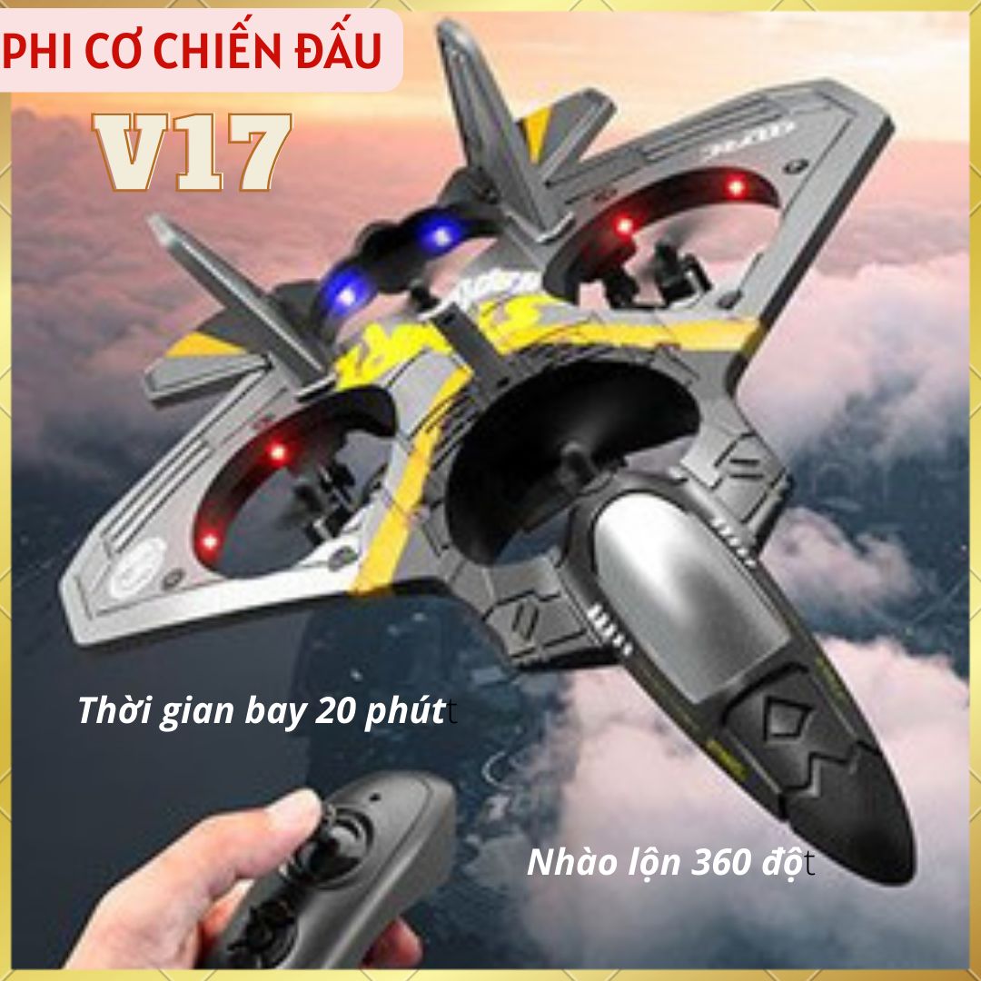 Hình ảnh Máy bay điều khiển từ xa Bằng Xốp Siêu Bền V17 Pro, máy bay điều khiển 4D-V17 trang bị 4 Động Cơ Bay Nhào Lộn, Bay Quay Vòng Tròn Nhào Lộn 360 độ - Hàng Chính Hãng 