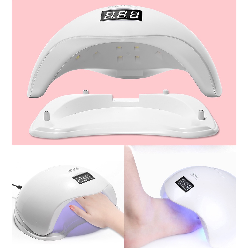 Máy Hơ Sấy Khô Móng Tay Chân Làm Khô Gel Sơn Nhanh Chóng Sun 5X Max Công Suất 180W 36 Bóng Đèn Led