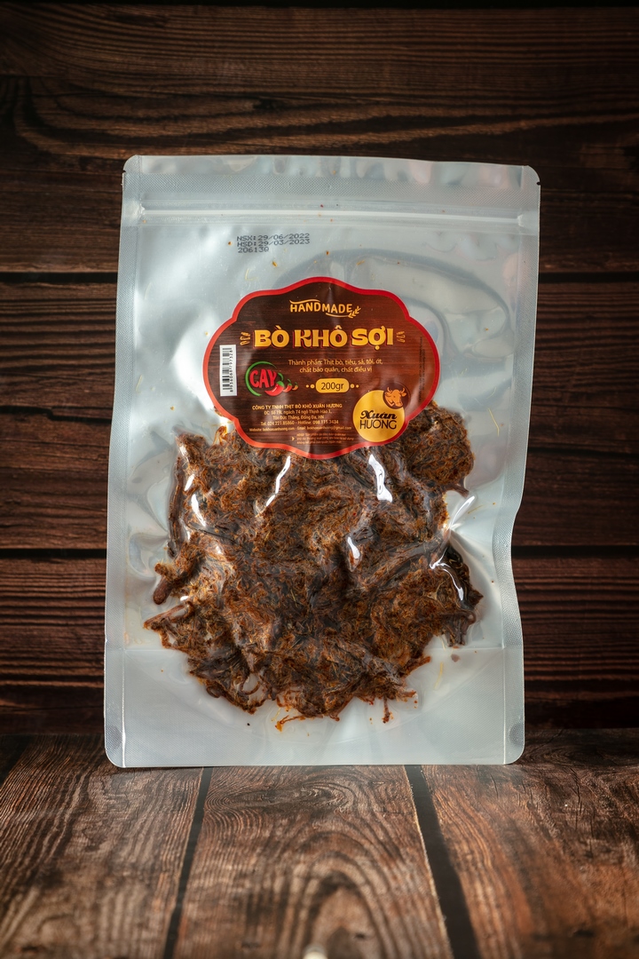 Bò Khô Sợi XUÂN HƯƠNG vị cay đặc biệt thơm ngon 200g