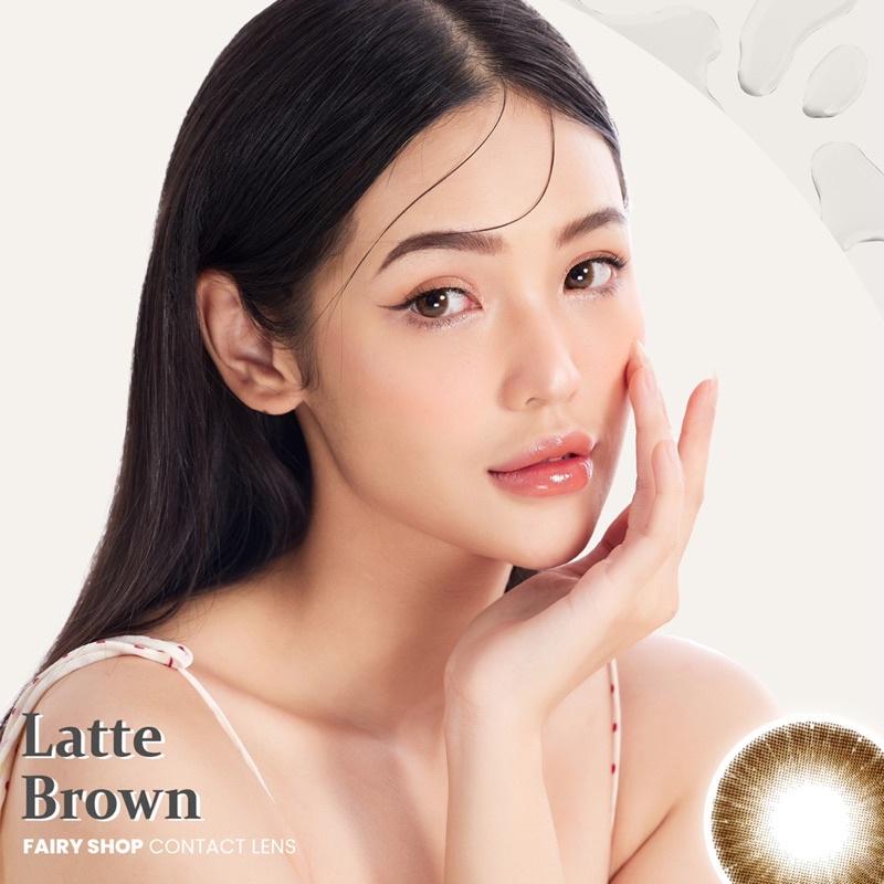 Kính áp tròng Nâu Sữa Latte 14.0mm - FAIRY SHOP CONTACT LENS độ 0 đến 6