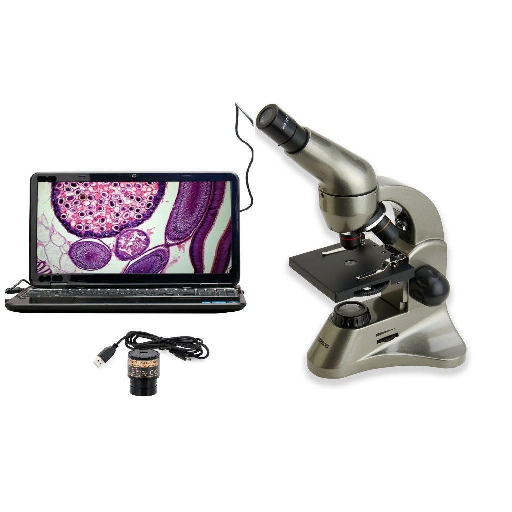 Kính hiển vi sinh học soi tinh trùng, tế bào Carson MS-040 (40-800x) kèm Camera (Hàng chính hãng)