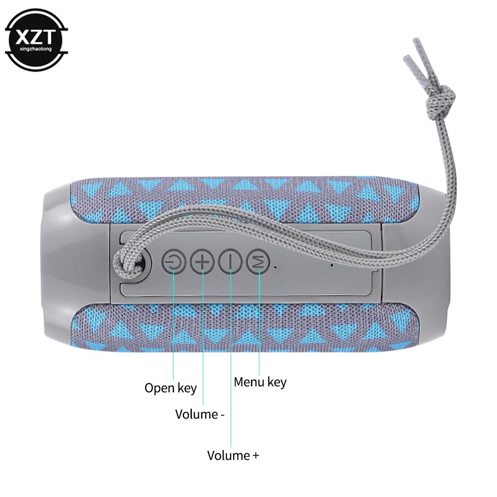 Mới TG117 Loa Bluetooth không dây chống nước TWS Máy nghe nhạc di động ngoài trời Máy nghe nhạc MP3 Loa siêu trầm Thẻ TF Loa có thể gọi được Màu sắc: Xanh đỏ