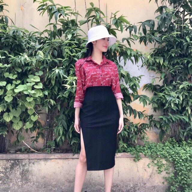 CHÂN VÁY BÚT CHÌ SẺ bên 65cm đủ màu
