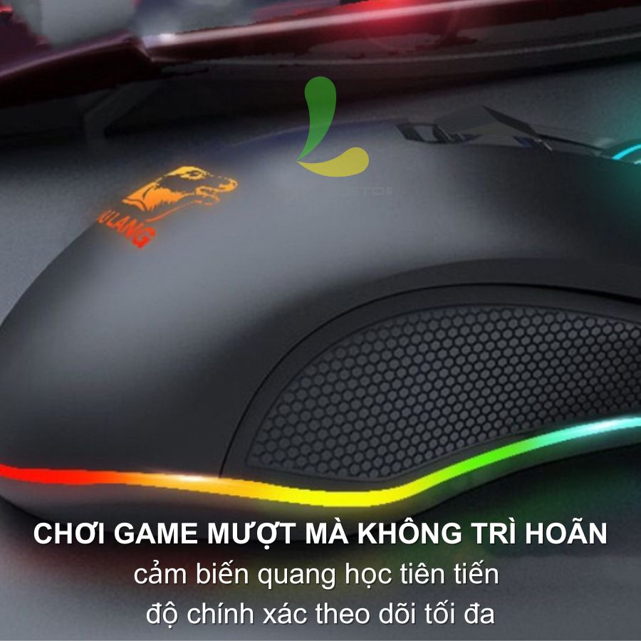 Chuột máy tính Zhiyoulang V1 - Chuột gaming giá rẻ có dây cắm USB tích hợp công nghệ chuột quang mới