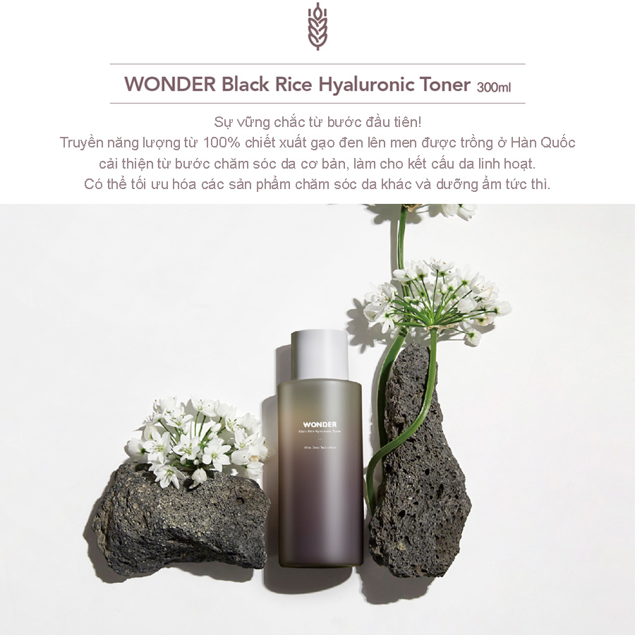 Nước hoa hồng Haruharu Wonder Black Rice Hyaluronic Toner 300ml