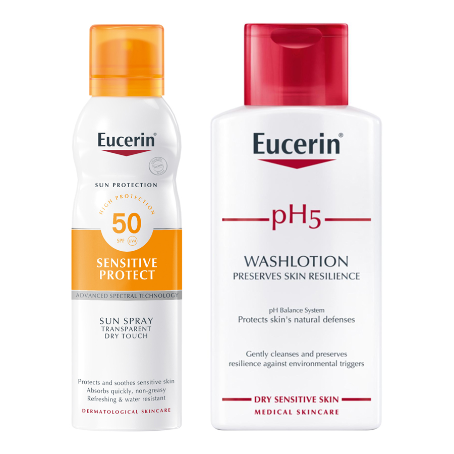 Combo Chai Xịt Chống Nắng Eucerin + Sữa Tắm Ph5 Eucerin 69758 200ml