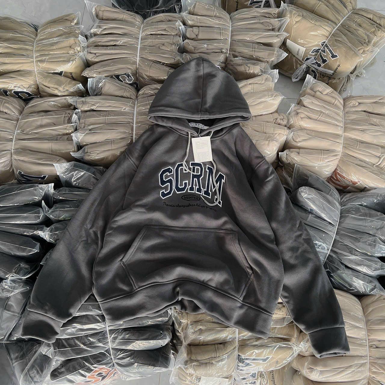 Áo Khoác Nỉ Hoodie Nam Nữ Với Chất Vải Dày Dặn Mềm Mịn Dáng Form Rộng Đẹp Áo Có In Chữ SCRM Sắc Nét Áo Đẹp Hàng Hot Trend HTM FASHION