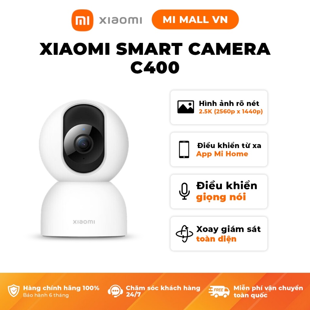 Camera quan sát Xiaomi C400 Smart 2.5K - Hàng Nhập Khẩu