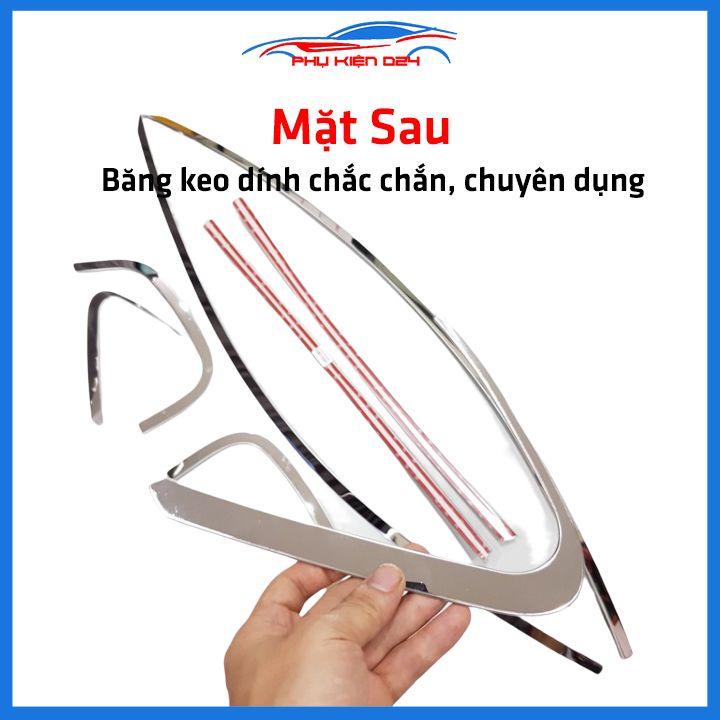 Bộ nẹp viền chân kính cong kính Wigo Inox sáng bóng chuẩn form xe
