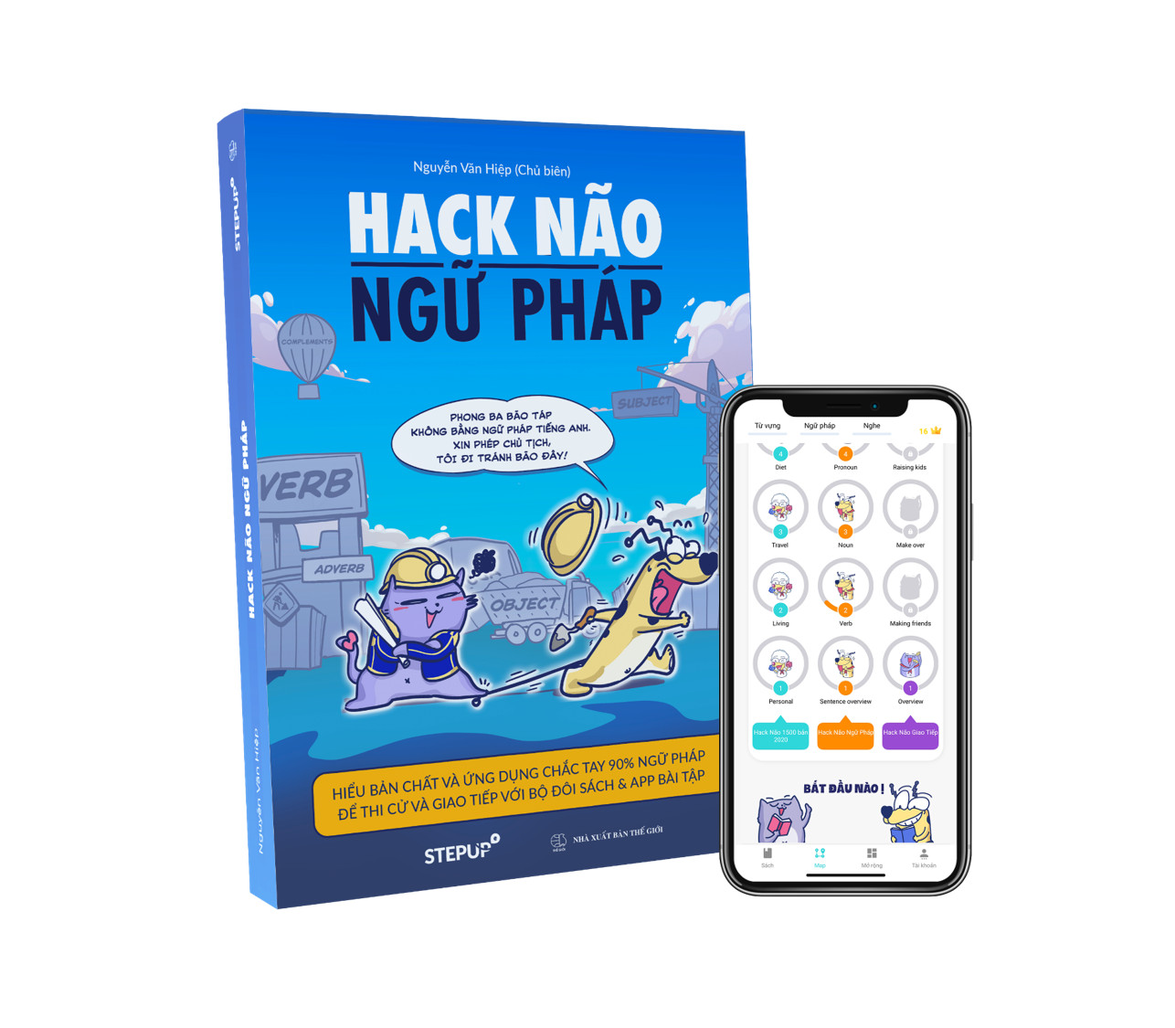 [Hộp sách Tết 2021 - Phiên bản giới hạn] Sách Hack Não Ngữ Pháp kèm Hack Não Notebook hữu ích - Tặng App Hack Não Pro học ngữ pháp tiếng Anh miễn phi