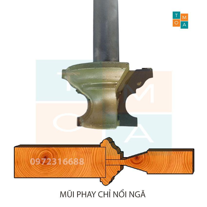 MŨI PHAY GỖ - MŨI SOI GỖ ĐÁNH CHỈ NỔI NGÃ 30MM CỐT 12.7MM