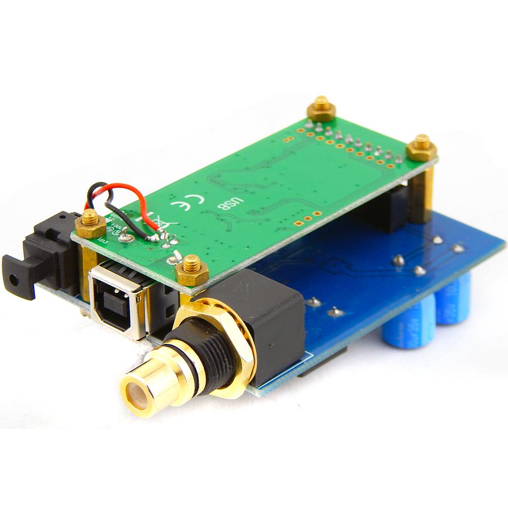 Thẻ USB của Amanero cho AK4497 ES9038 AK4493 Bộ khuếch đại âm thanh DIY DIY Bảng đồng trục đầu ra DSD512/PCM384 32Bit