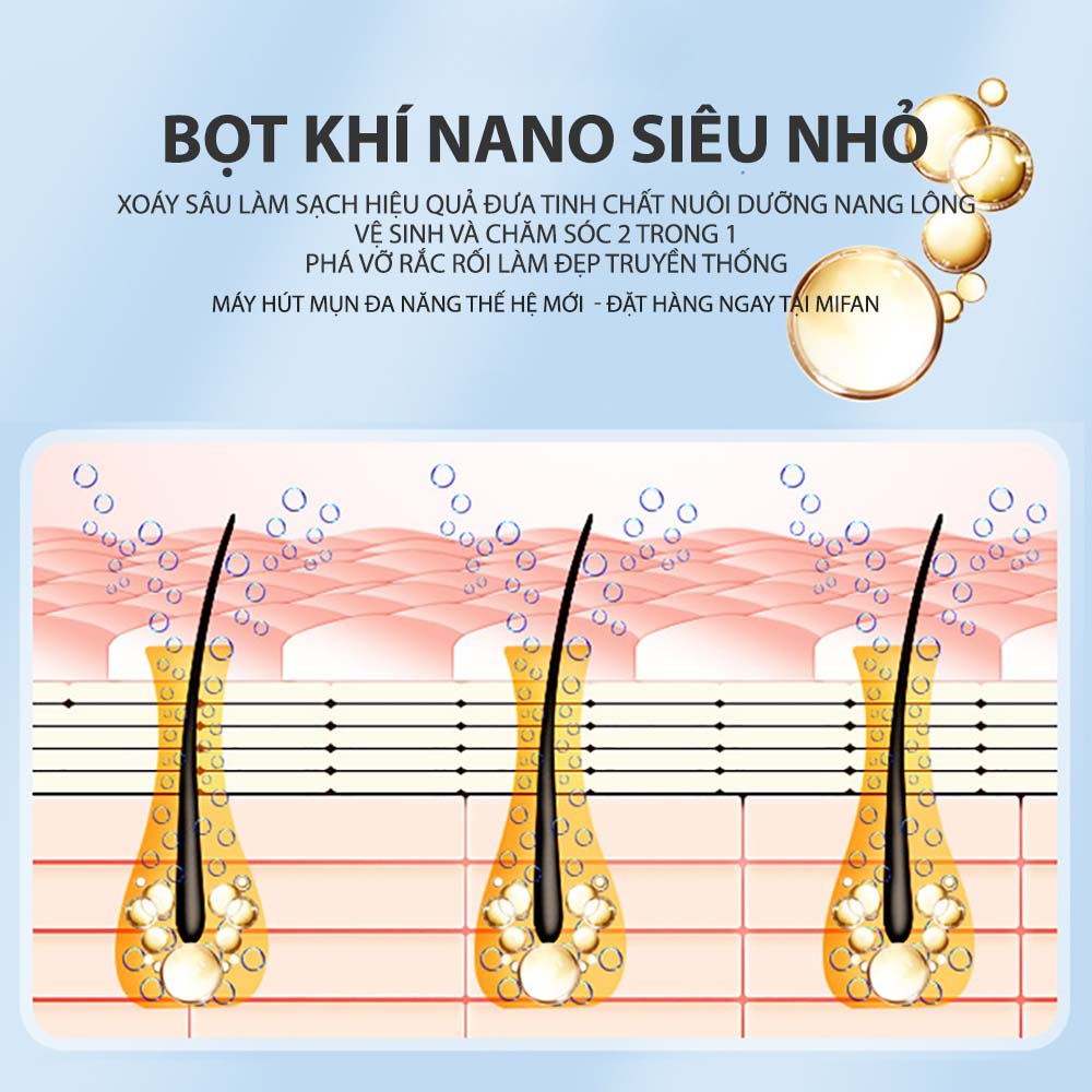 Máy Hút Mụn Đa Năng Thế Hệ Mới - Hút Mụn Đầu Đen, Cám, Bã Nhờn, Rửa Mặt, Làm Sạch Lỗ Chân Lông, Phun Oxy Dưỡng Ẩm Sáng Mịn Da