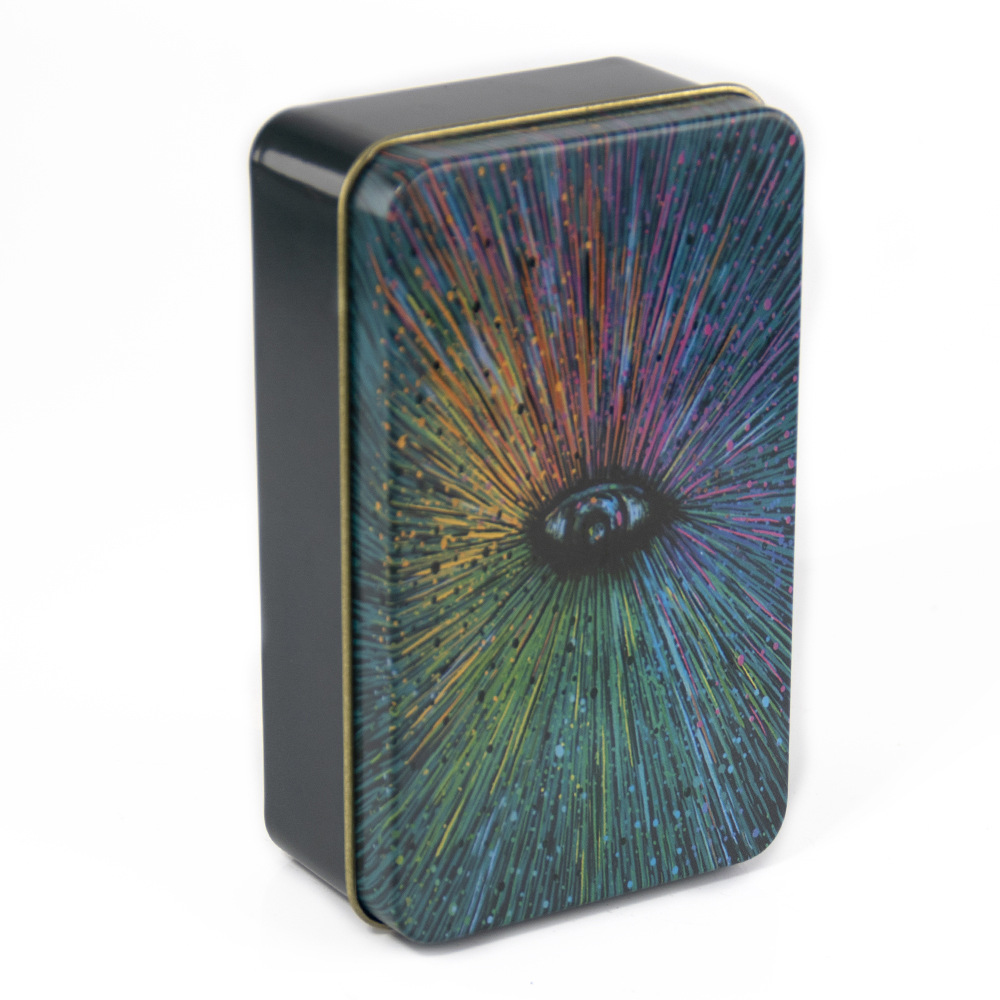Bộ Bài Prisma Vision Tarot Hộp Thiếc Mạ Cạnh Bạc 78 Lá