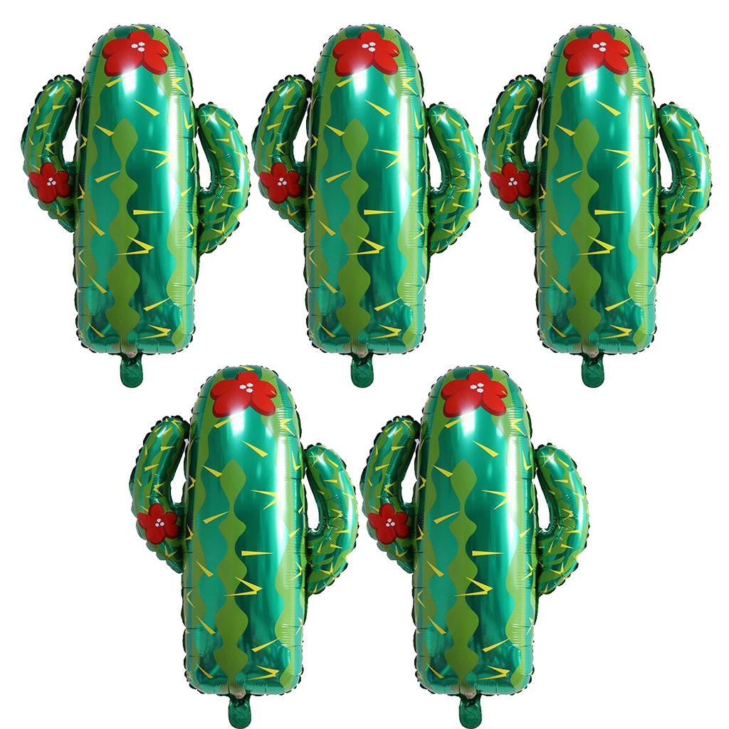 6X 5 Pieces Cactus Aluminium Foil Balloon Baby Shower Kid Birthday Party Decor