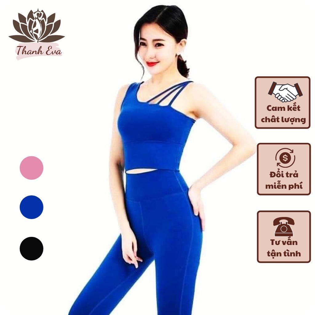 Đồ Tập Gym Yoga Nữ Bộ Quần Dài Áo Bra Kèm Mút Cao Cấp- Đồ tập gym nữ