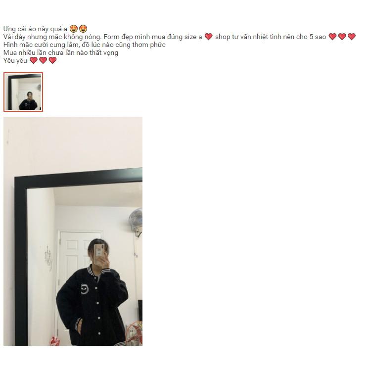 Áo khoác form rộng tay dài BOMBER FACE ulzzang