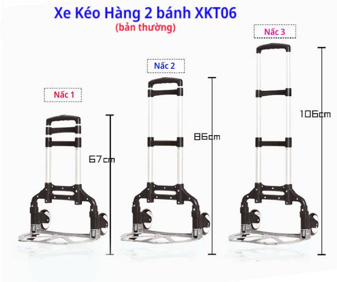 Xe Kéo Hàng Nhập Khẩu 2 bánh Mới XKT07 2 bánh