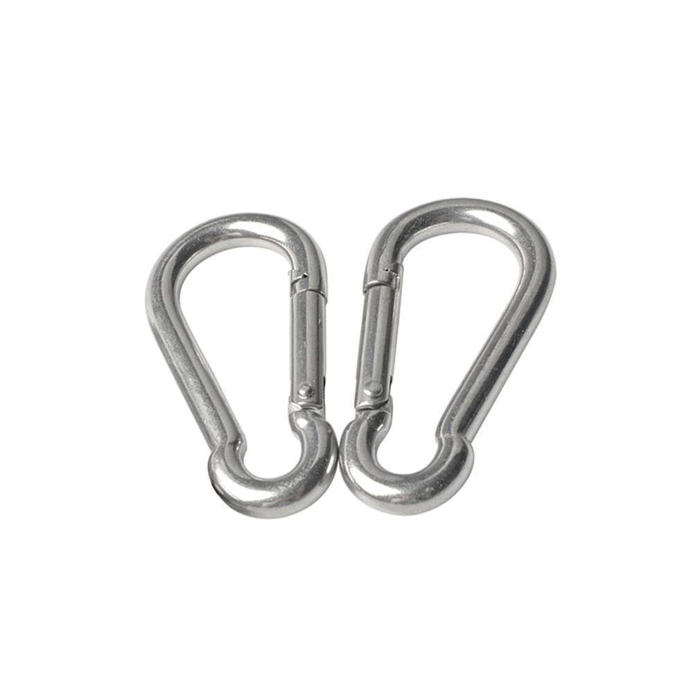 Bộ 2 móc trọng lực và khóa carabiner bằng vật liệu thép không gỉ, Thích hợp cho cắm trại,