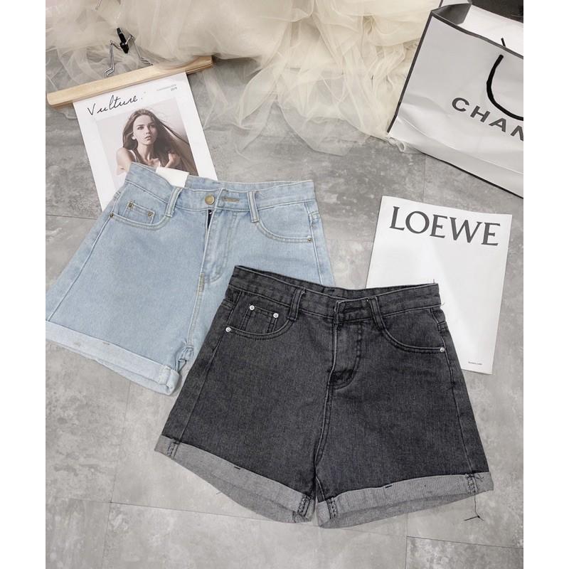 Quần short jean, quần đùi cạp cao, sooc Quảng Châu