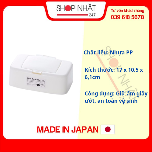 Hộp Nhựa Cao Cấp Bảo Quản Giấy Ướt Có Nắp Bật - Nhật Bản
