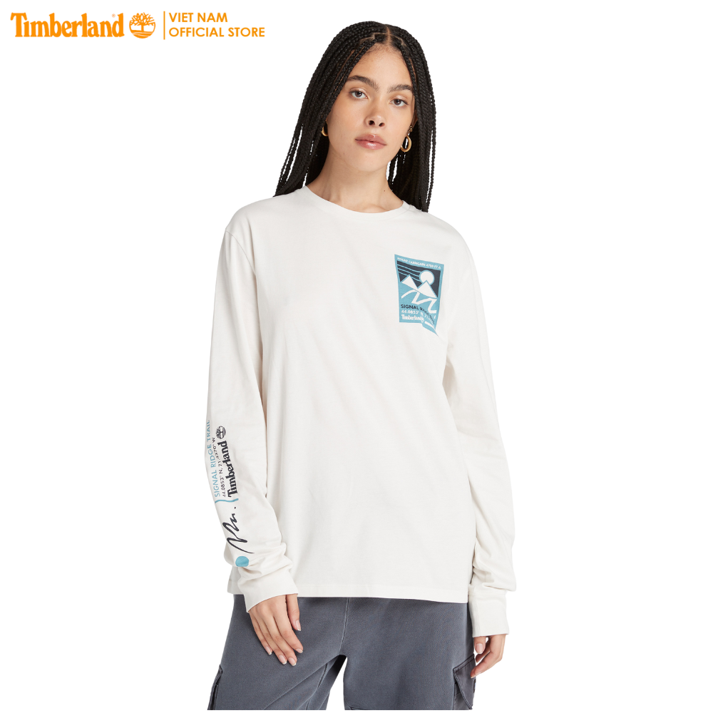 [Original] Timberland Áo Dài Tay All Gender Long Sleeve Signal Ridge Back Graphic T-Shirt TB0A27N4C7