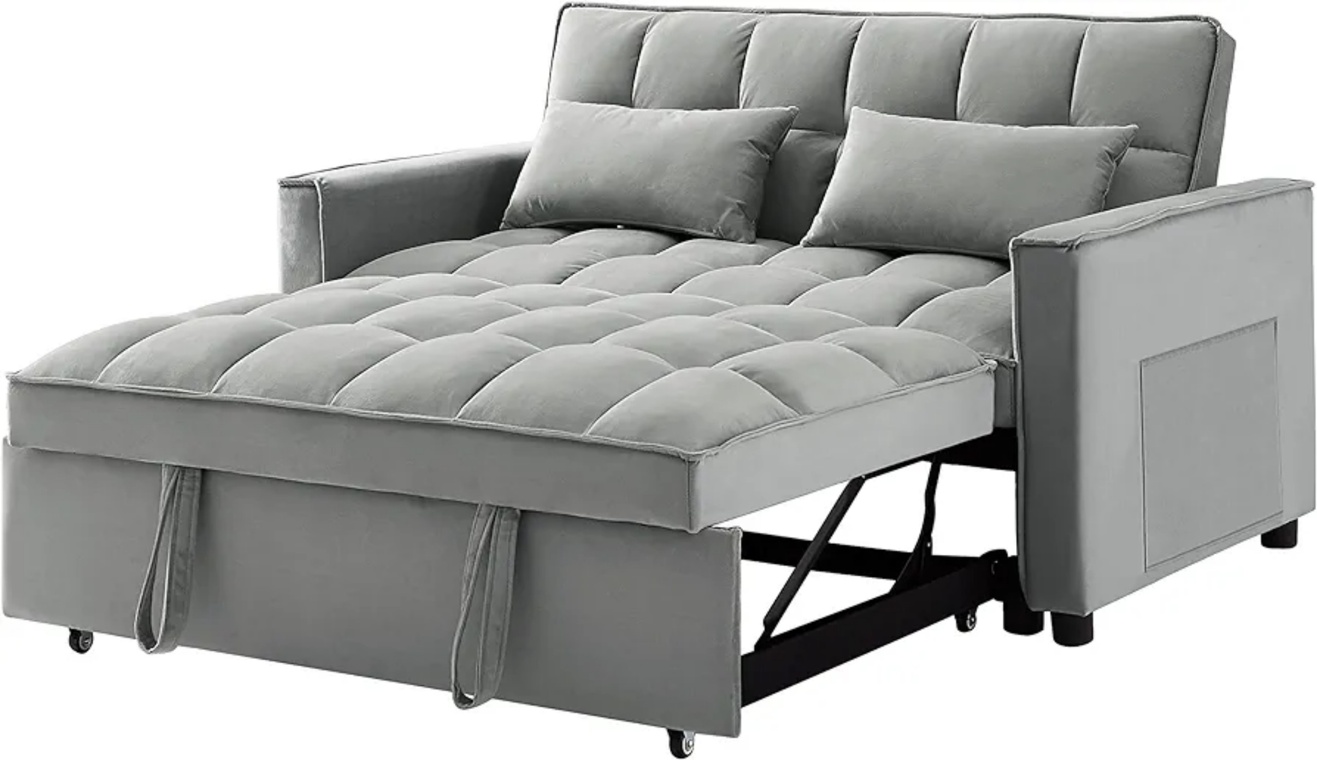 Sofa giường đa năng thông minh, sofa gấp gọn SM27CT Tundo bọc vải, chân kim loại cao cấp