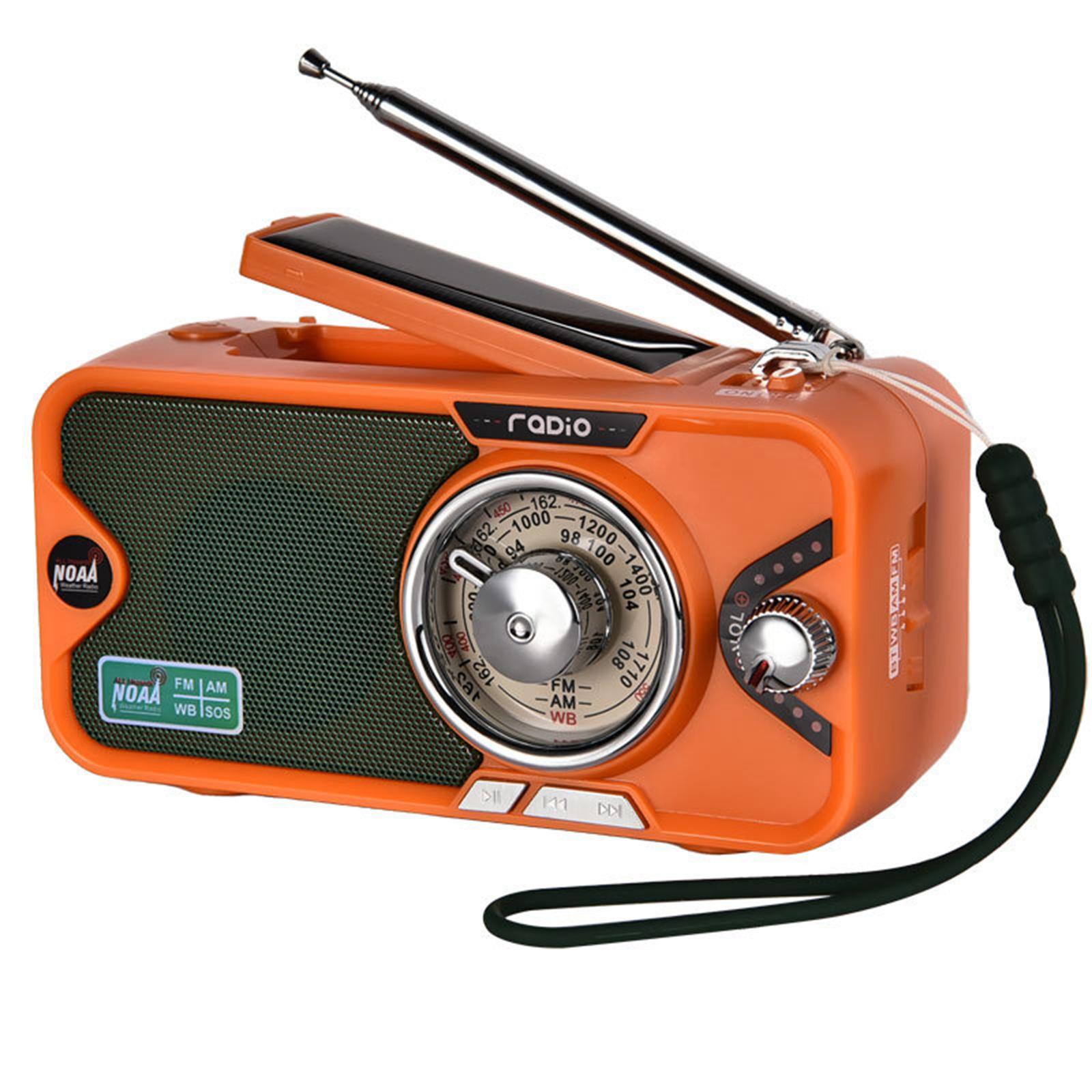 Portable Emergency Radio Solar Charging 3600mAh Outdoor Activities