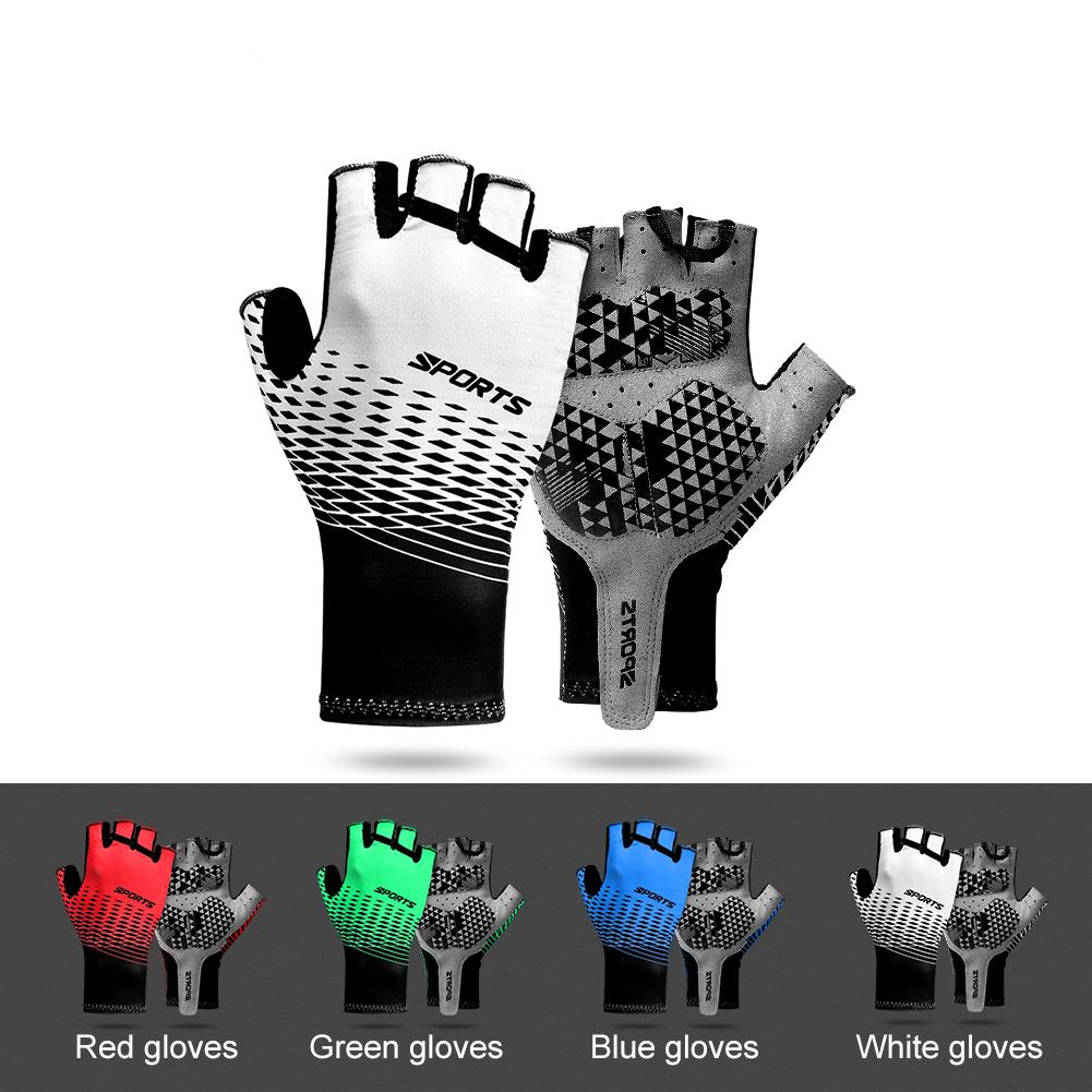 Đàn ông găng tay đi xe đạp Trở nên hấp thụ mồ hôi không trượt ngón tay Chất tập tạ Găng tay găng tay găng tay xe đạp MTB Găng tay Color: White Size: XXL