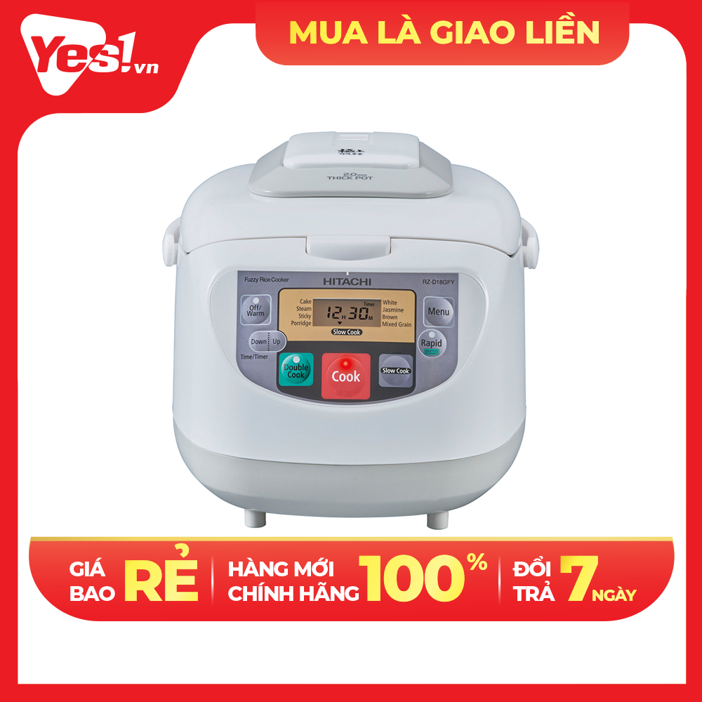 Nồi cơm điện Hitachi 1.8 lít RZ-D18GFY(W) - Hàng Chính Hãng - Chỉ Giao Hồ Chí Minh