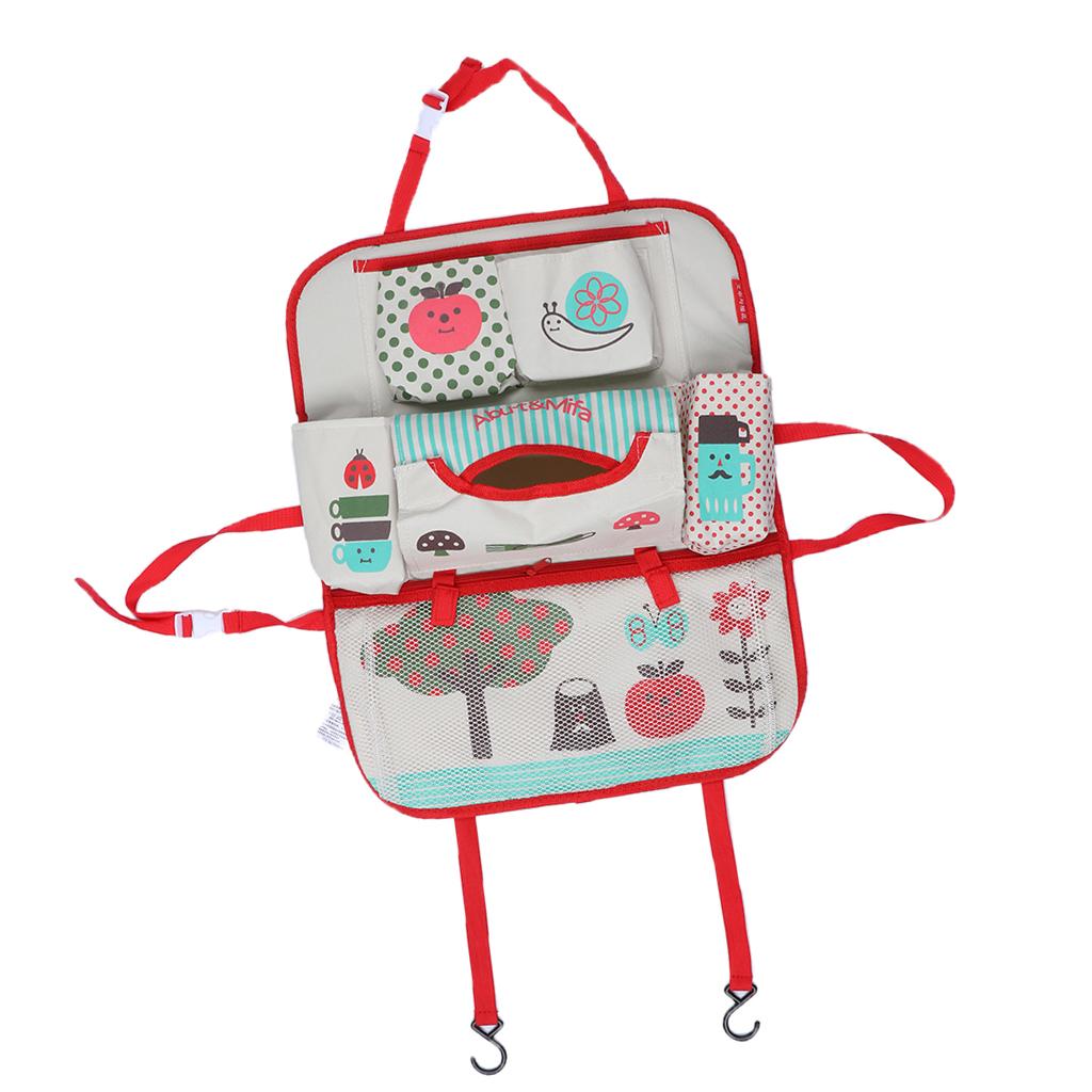 Cartoon Car Seat Back Multi-Pocket Storage Bag Organizer