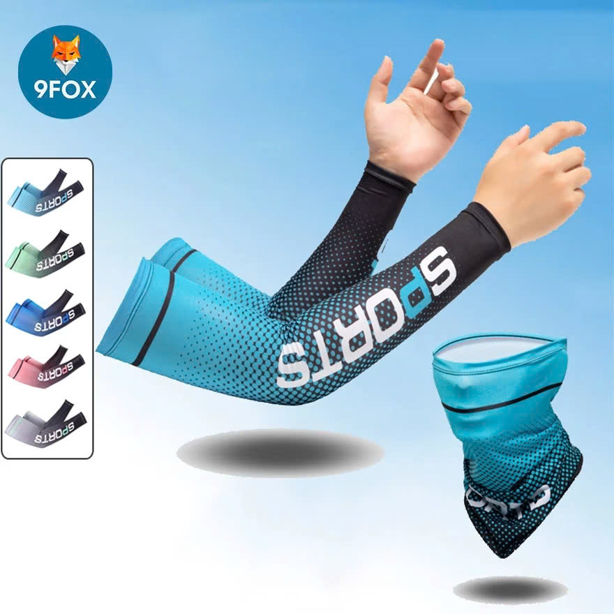 Combo Ống tay áo Và Khăn Trùm Mặt chống nắng nam Nữ thể thao Găng Tay Bao Tay Phượt Du Lịch Dã Ngoại Cao Cấp Chống Nắng Giữ Ấm Mùa Đông Chống Gió Khẩu Trang Sport Active Sun Protection Sleeves