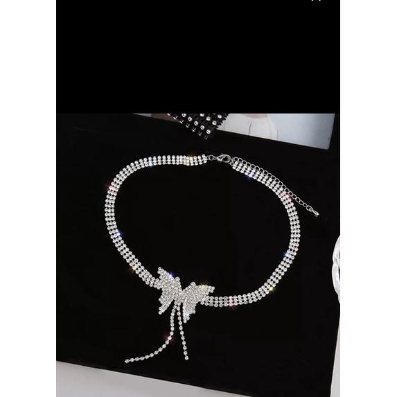 Vòng cổ Choker đính đá cổ điển ,có tua rua quyến rũ cho nữ