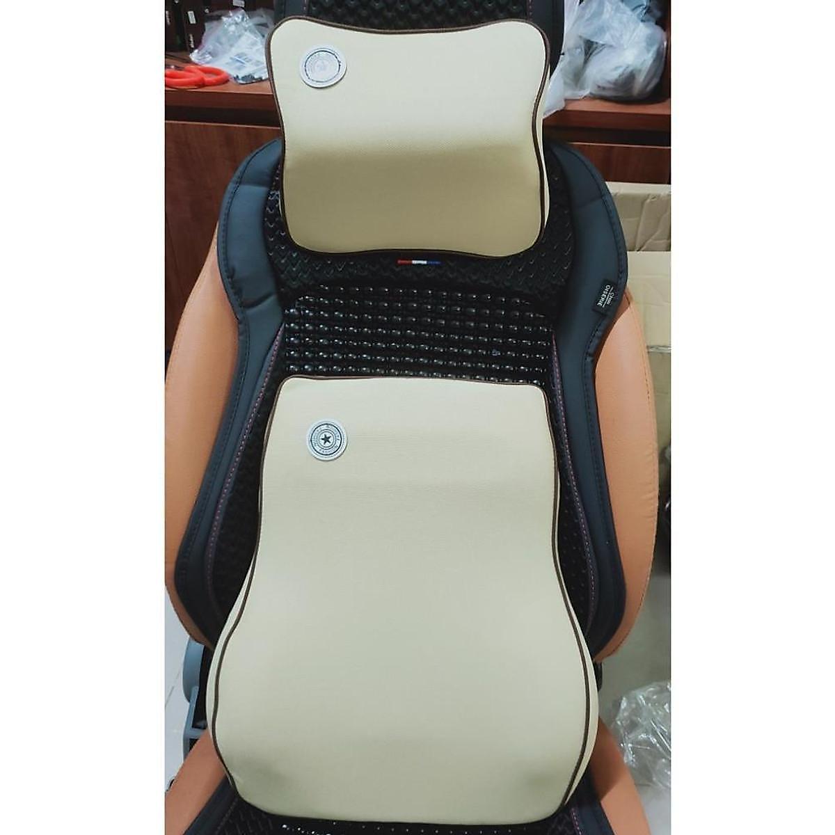 Bộ tựa đầu tựa lưng cao su non nguyên khối - bộ gối đầu tựa lưng trên ô tô - Chỉ tựa lưng