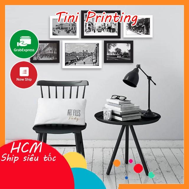 Bộ 6 khung ảnh treo tường hiện đại Composite - 6 khung hình ngang - Mẫu 1