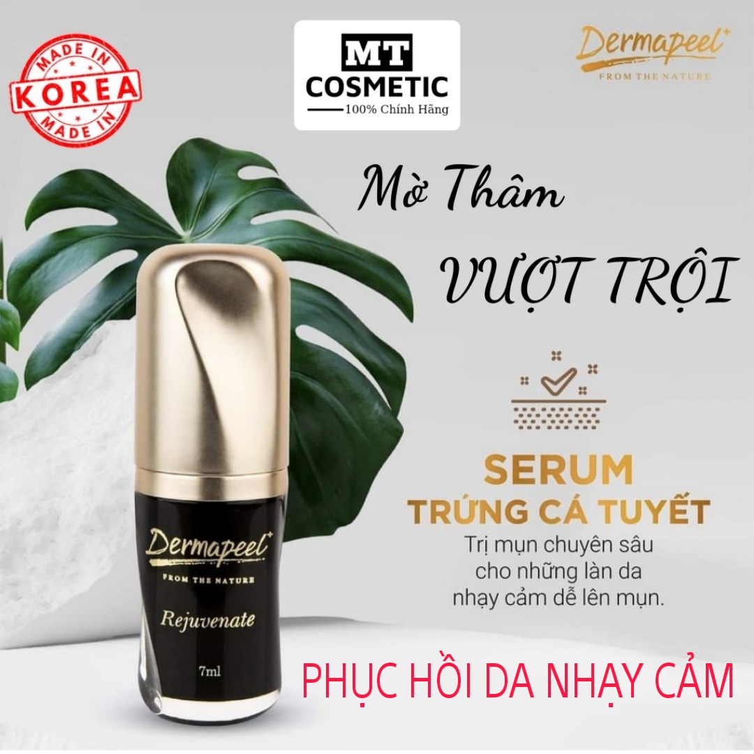 Serum trứng cá tuyết Dermapeel - sạch mụn - mờ thâm - da căng bóng trắng sáng sau 14 ngày