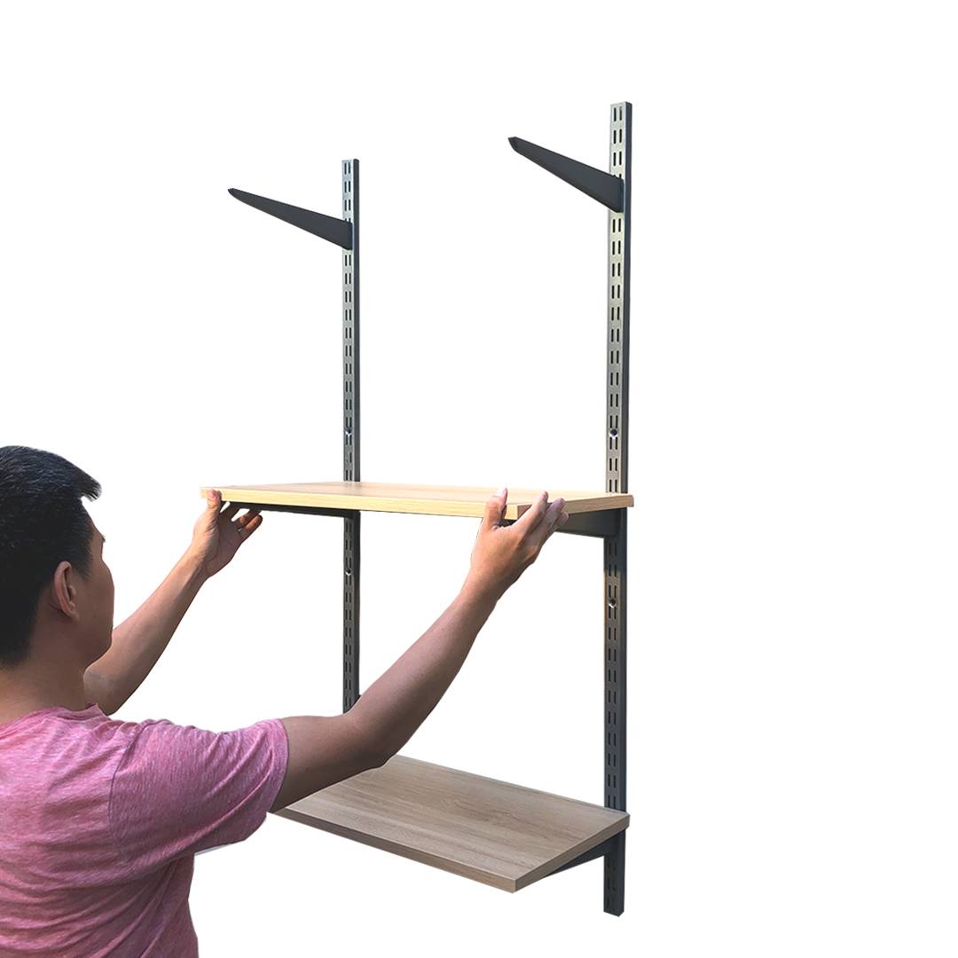 Bộ 4 Tay Đỡ Kệ Ray Tường Con Thuyền SMLIFE Railshelf L27 - Phụ Kiện Thành Phần Để Lắp Hệ Kệ Ray Tường Railshelf