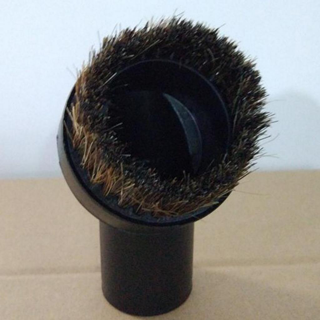 2x Round Dusting Brush Long Horsehair Vacuum Cleaner Attachment 32mm/1.25"