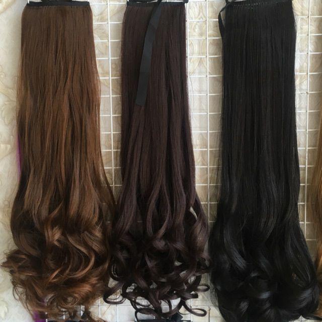 Tóc giả nữ đẹp tóc giả cột xoăn đuôi 60cm