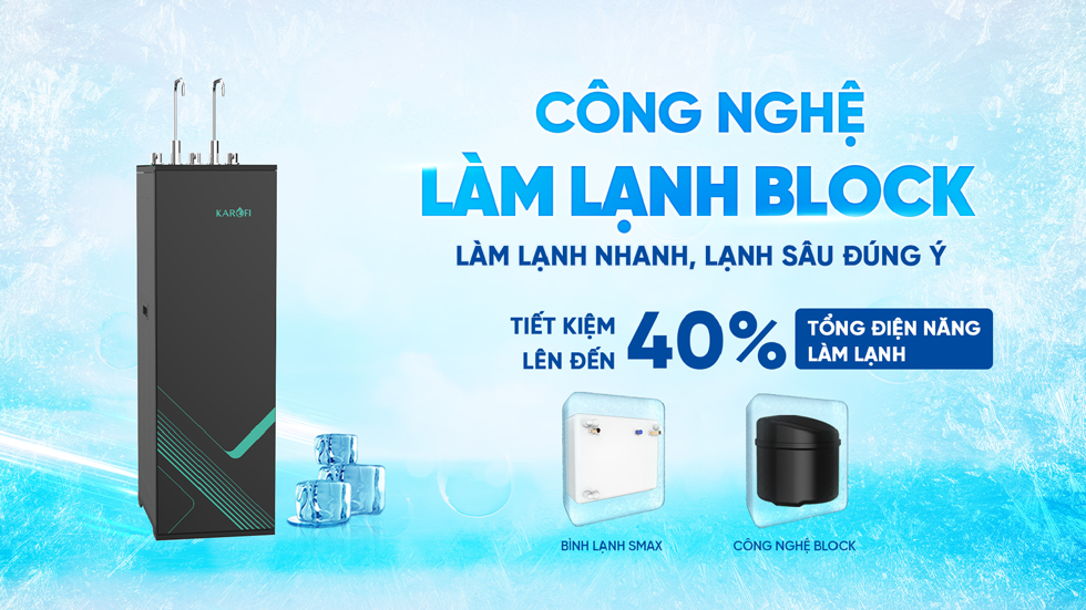 Máy lọc nước nóng lạnh RO Mỹ 11 lõi Karofi KAD-M68 - Giao trước lắp sau miễn phí toàn quốc - Bảo hành 36 tháng - Hàng chính hãng