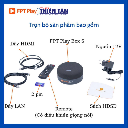 FPT Play Box S 2021 (T590) - Kết hợp Tivi Box và Loa thông minh - Điều khiển giọng nói thông minh không chạm - HÀNG CHÍNH HÃNG