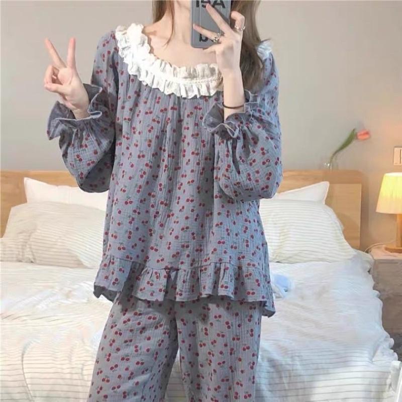 Bộ Ngủ Pyjama Nữ Bèo - Bộ Mặc Nhà Chất Cotton Form Đẹp Nhiều Mẫu