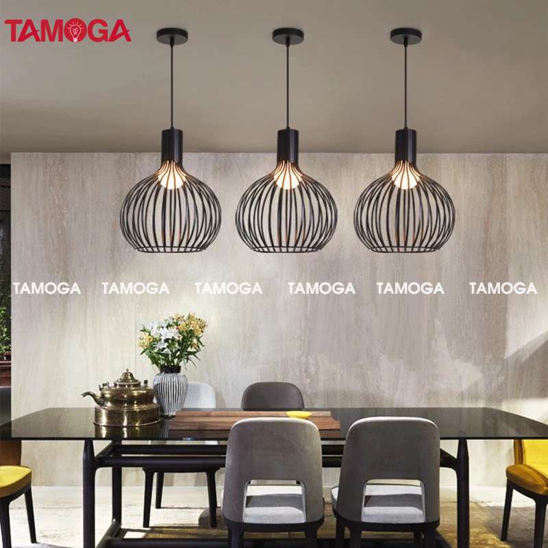 Đèn thả lồng chim TAMOGA BAMI 6870/1 cỡ 230mm+ Tặng kèm bóng led AS Vàng