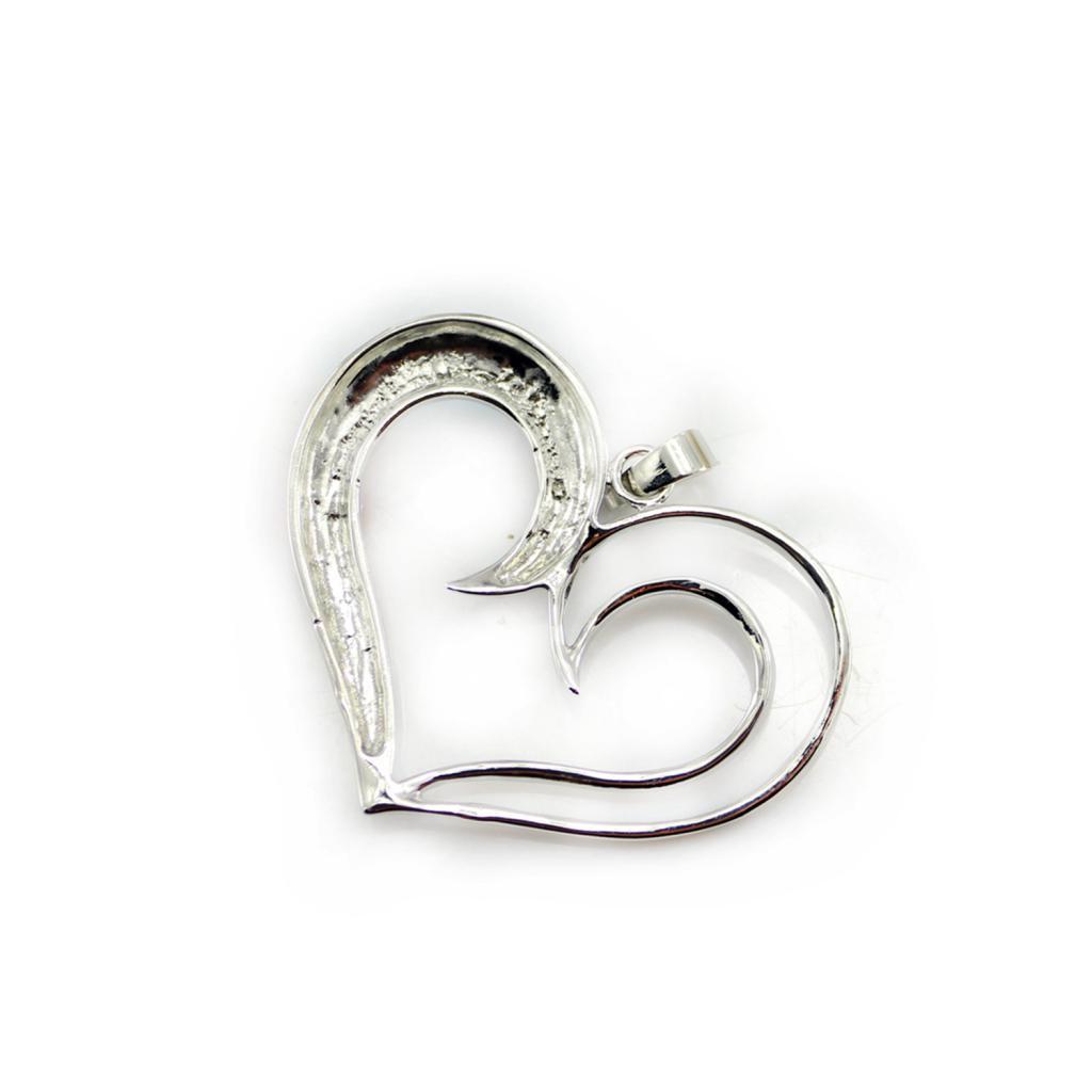 Fashion Jewelry Multi-color Gemstones Love Heart Charm Pendant for Necklace