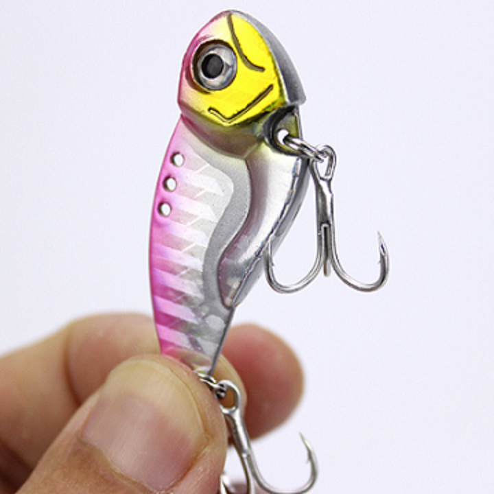 Mồi câu cá sắt Funny VIB lua cá lóc, trê, nheo 4.5cm 12gram/3.5cm 7.5gram màu ngẫu nhiên