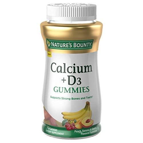 Nature's Bounty Calcium, 70 Count, Fruit Flavored Gummy Vitamin Supplements for Adults
