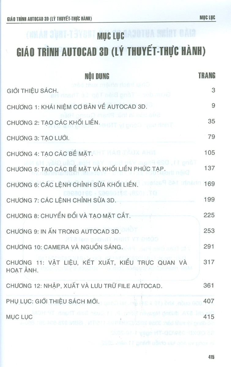 Giáo Trình Autocad 3D - Lý Thuyết-Thực Hành _STK