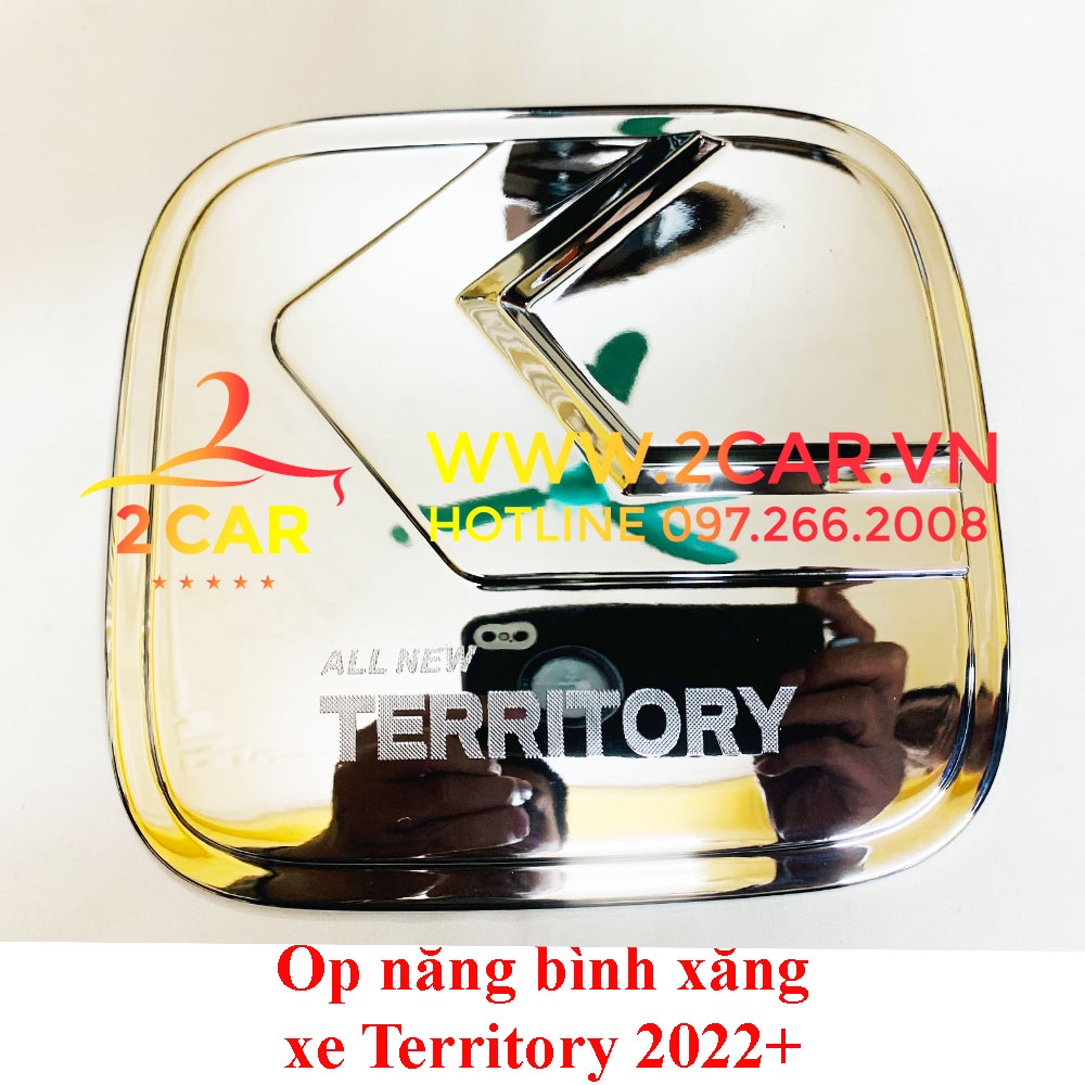 Ốp nắp bình xăng xe Ford Territory đời 2022-2023 mạ Crom cao cấp